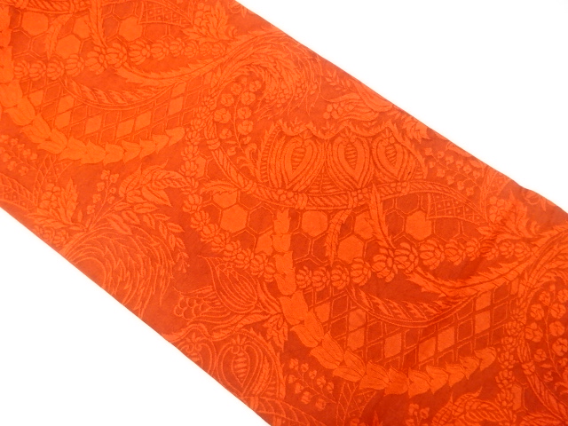 JAPANESE FUKURO OBI / WOVEN FLORAL PLANTS